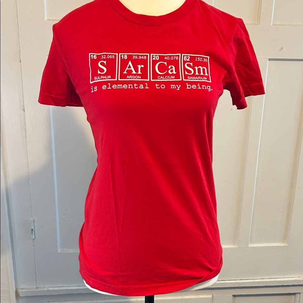 American Apparel Red Sarcasm Graphic Tee